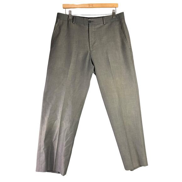 JF Ferrar Men's Modern Fit Dress Pants Gray Size 34x29 Flat Front - Picture 2 of 10